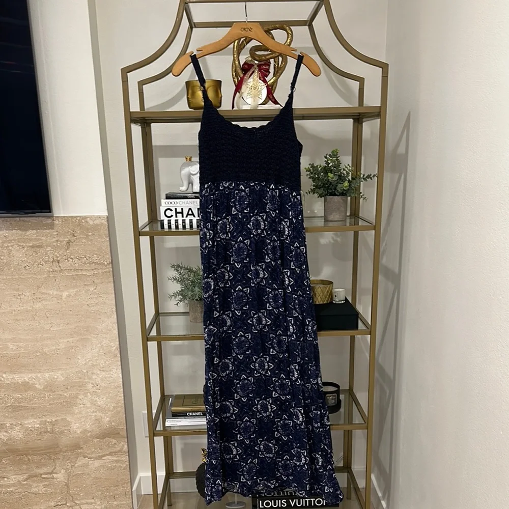 John Robshaw Lucky Brand Crochet Maxi Dress - Picture 10 of 10